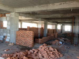 Interior of hospital under construction